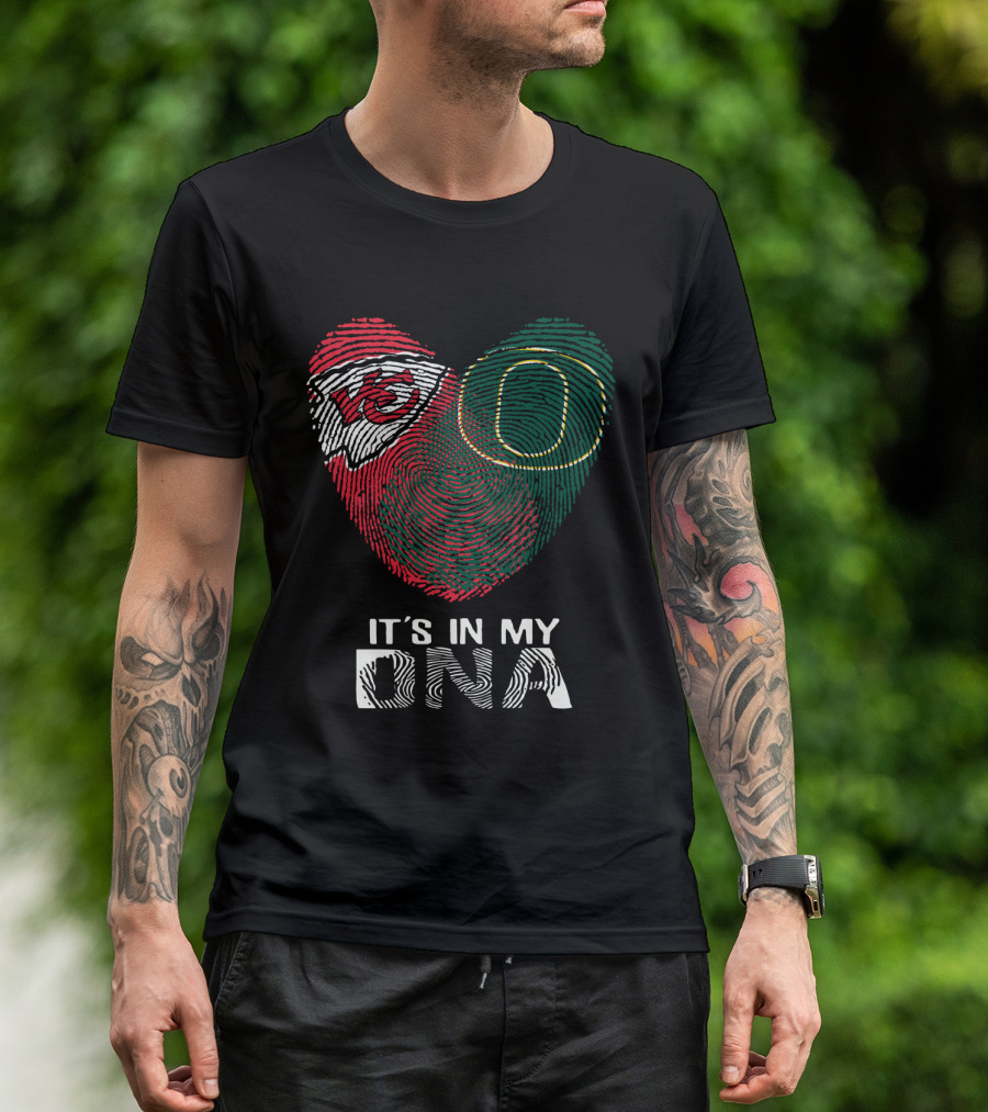 Kansas City Chiefs Oregon Ducks It's In My Dna T-Shirt
