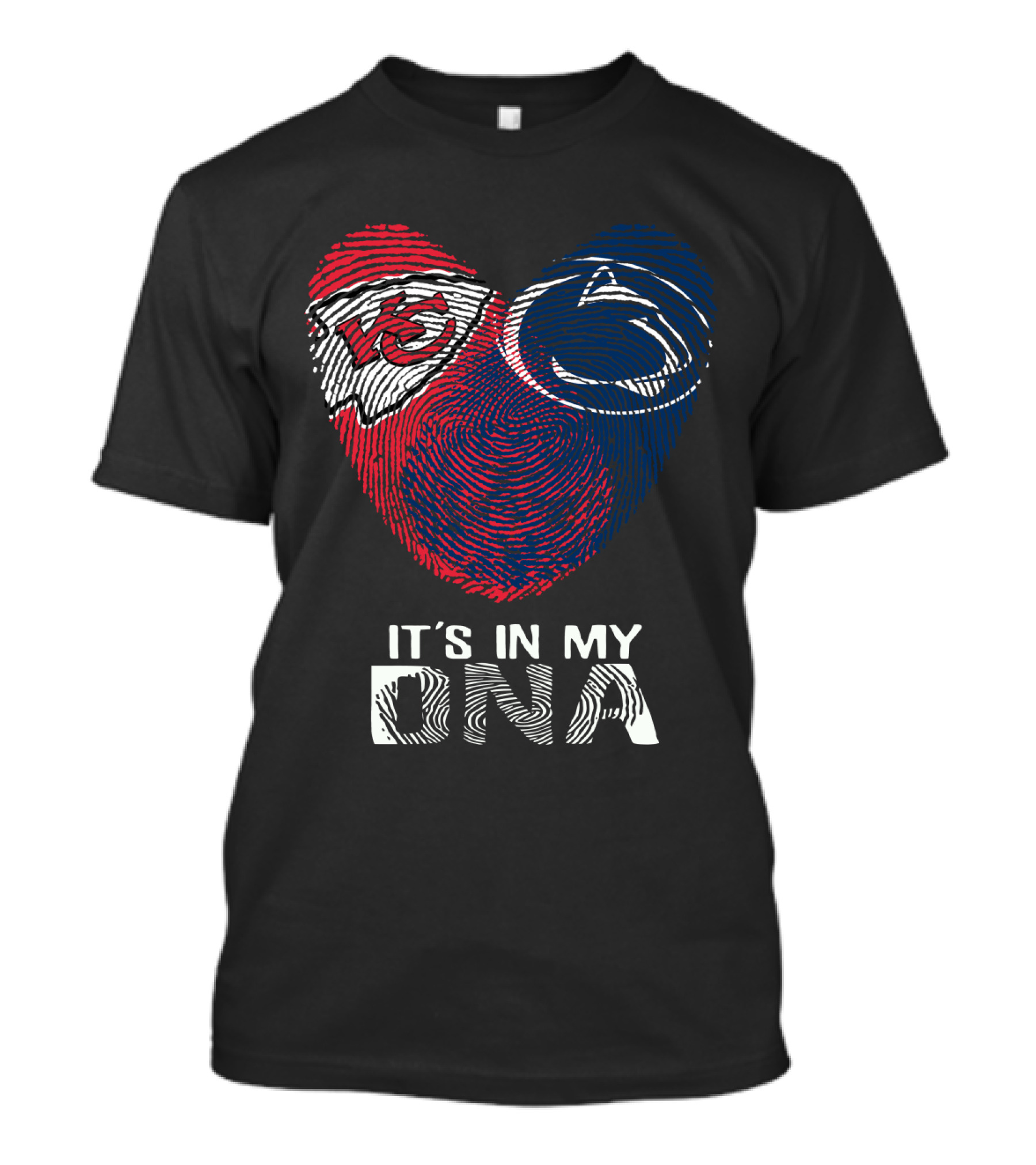 Chiefs Penn State It's In My DNA Fingerprint Heart T-Shirt