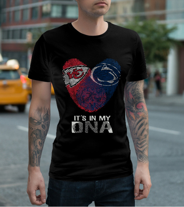 Chiefs Penn State It's In My DNA Fingerprint Heart T-Shirt