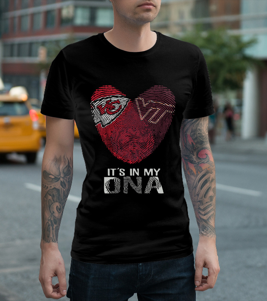 Chiefs Vt Fingerprint Heart It's In My Dna T-Shirt