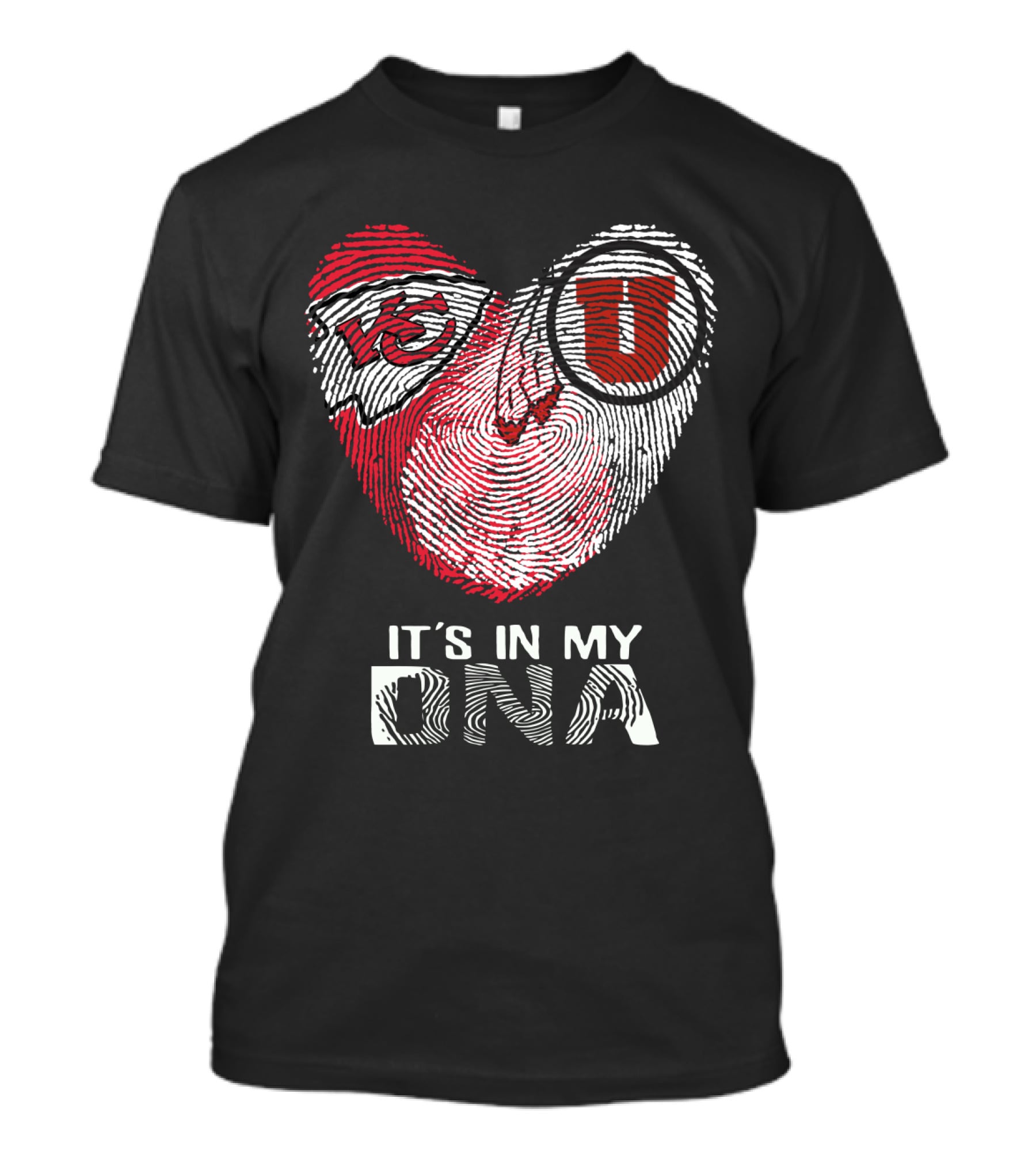 Chiefs Utah Utes It's In My Dna Fingerprint Heart U T-Shirt