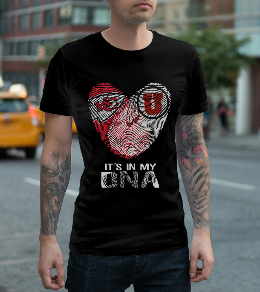 Chiefs Utah Utes It's In My Dna Fingerprint Heart U T-Shirt