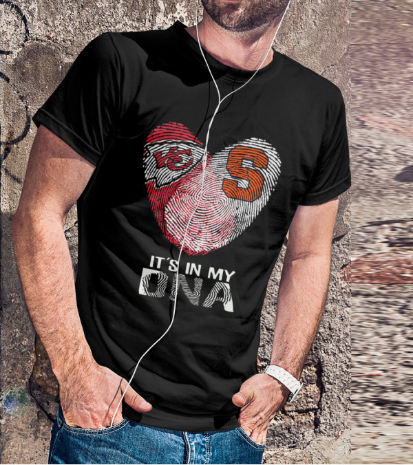 Chiefs Syracuse It's In My Dna Fingerprint Heart T-Shirt