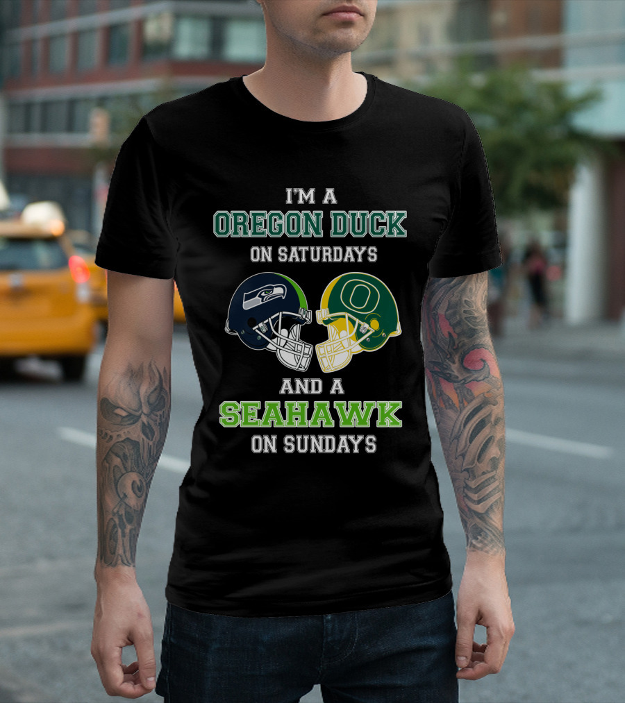Oregon Ducks Saturdays Seahawks Sundays T-Shirt