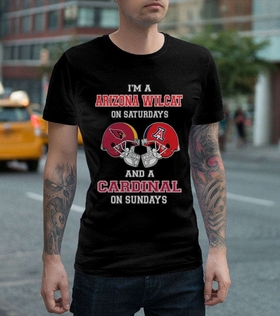 Arizona Wildcat On Saturdays Cardinal On Sundays T-Shirt