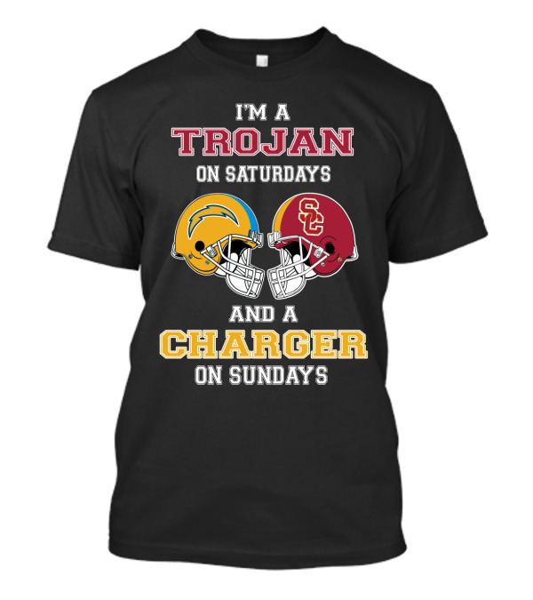 I'm A Trojan On Saturdays And A Charger On Sundays T-Shirt