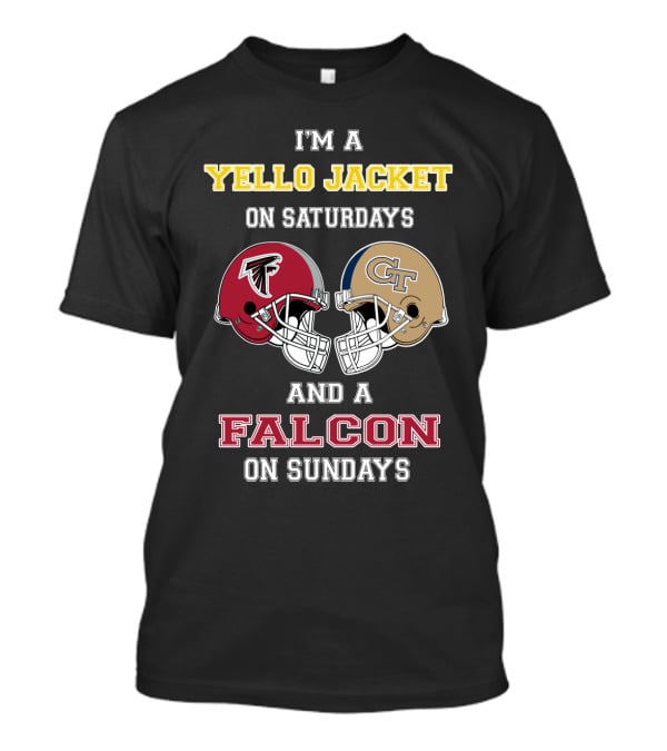 I'm A Yello Jacket On Saturdays And A Falcon On Sundays T-Shirt