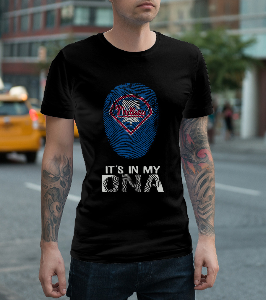 Phillies It's In My DNA Fingerprint Baseball Fan Gear T-Shirt