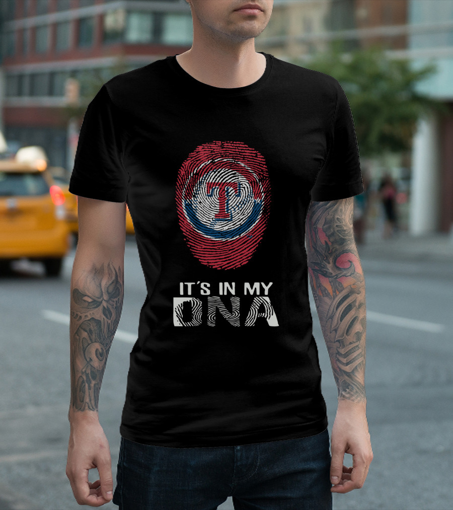 Texas Rangers T Fingerprint It's In My DNA T-Shirt