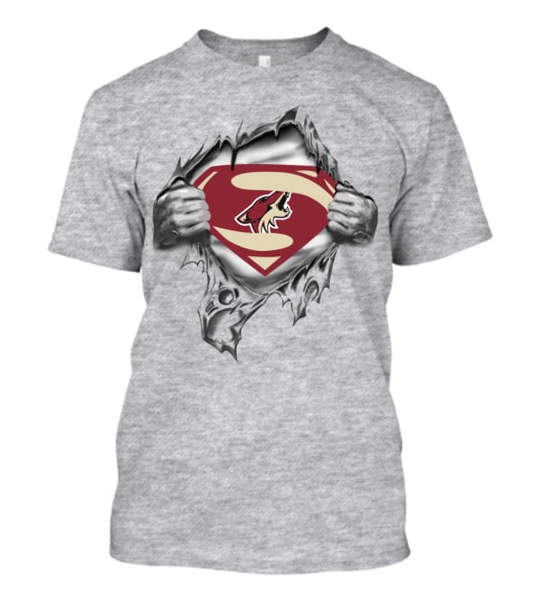 Coyotes Super Man Logo Torn Comic T-Shirt
