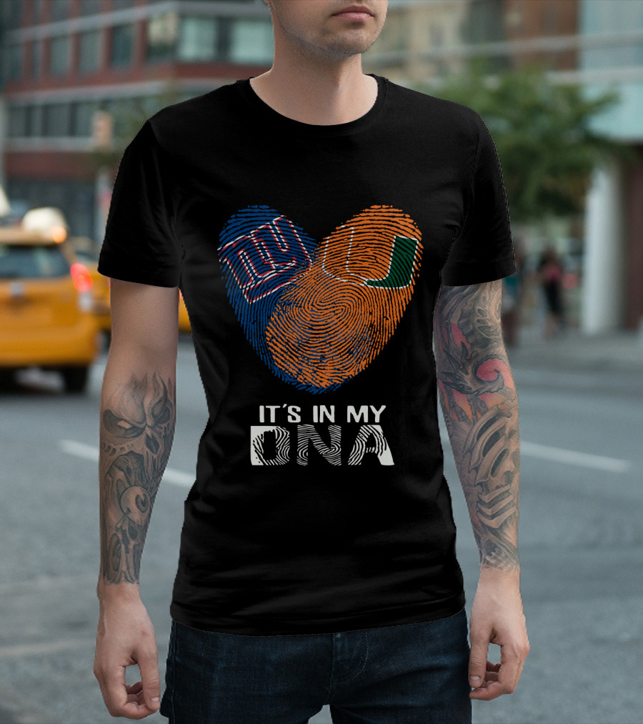 New York Giants Miami Hurricanes It's In My DNA T-Shirt