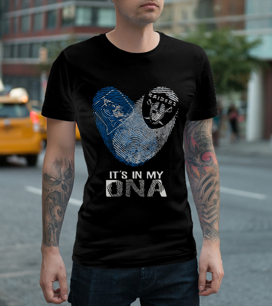 Raiders Duke It's In My DNA Fingerprint Heart T-Shirt