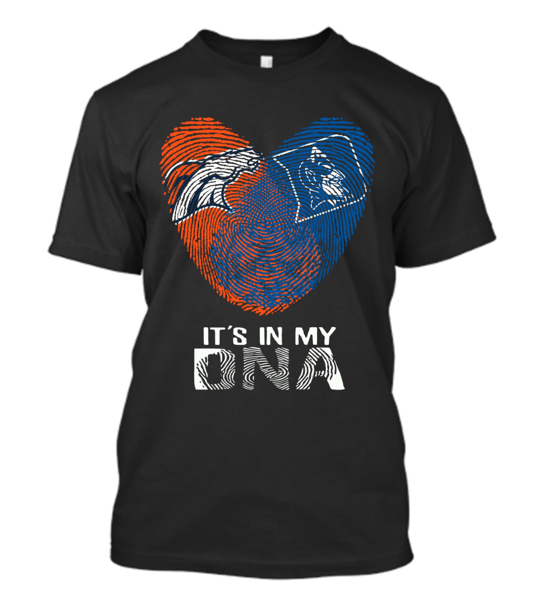 Broncos Duke Heart Fingerprint It's In My DNA T-Shirt