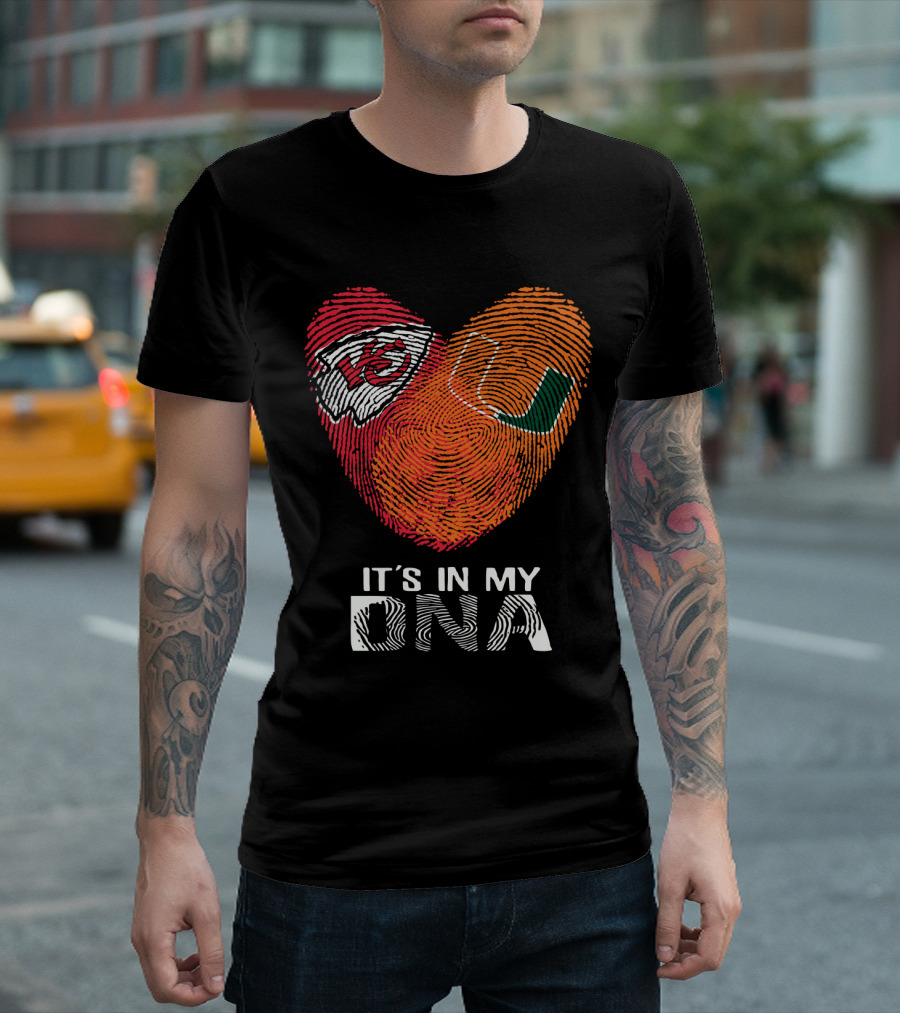 Kansas City Chiefs Miami Hurricanes It's In My DNA T-Shirt