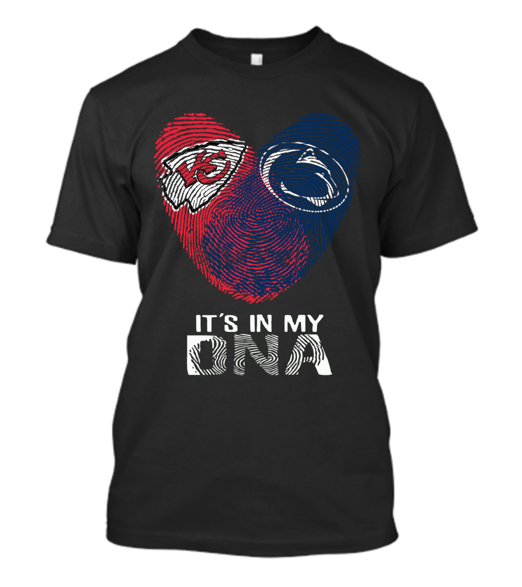 Kansas City Chiefs Penn State It's In My Dna Fingerprint T-Shirt