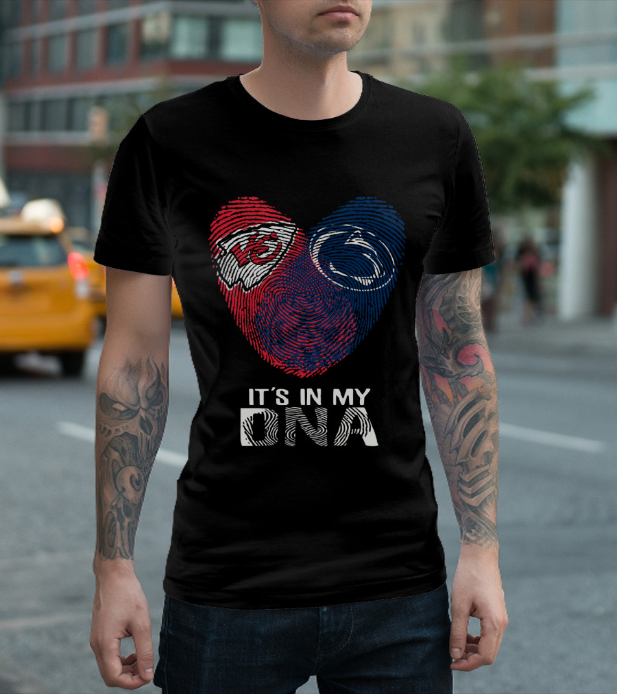 Kansas City Chiefs Penn State It's In My Dna Fingerprint T-Shirt