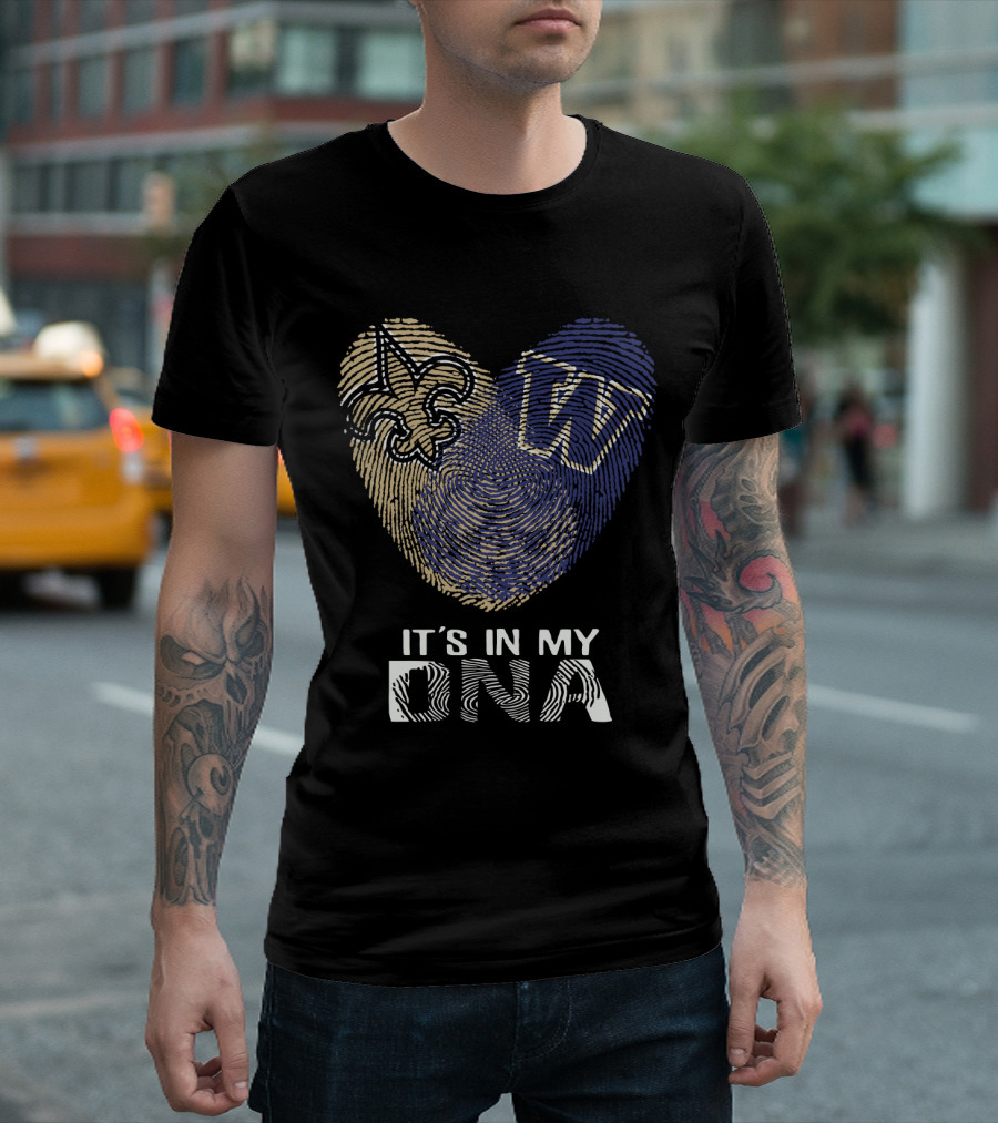 Saints Fleur-de-Lis Huskies W It's In My DNA T-Shirt