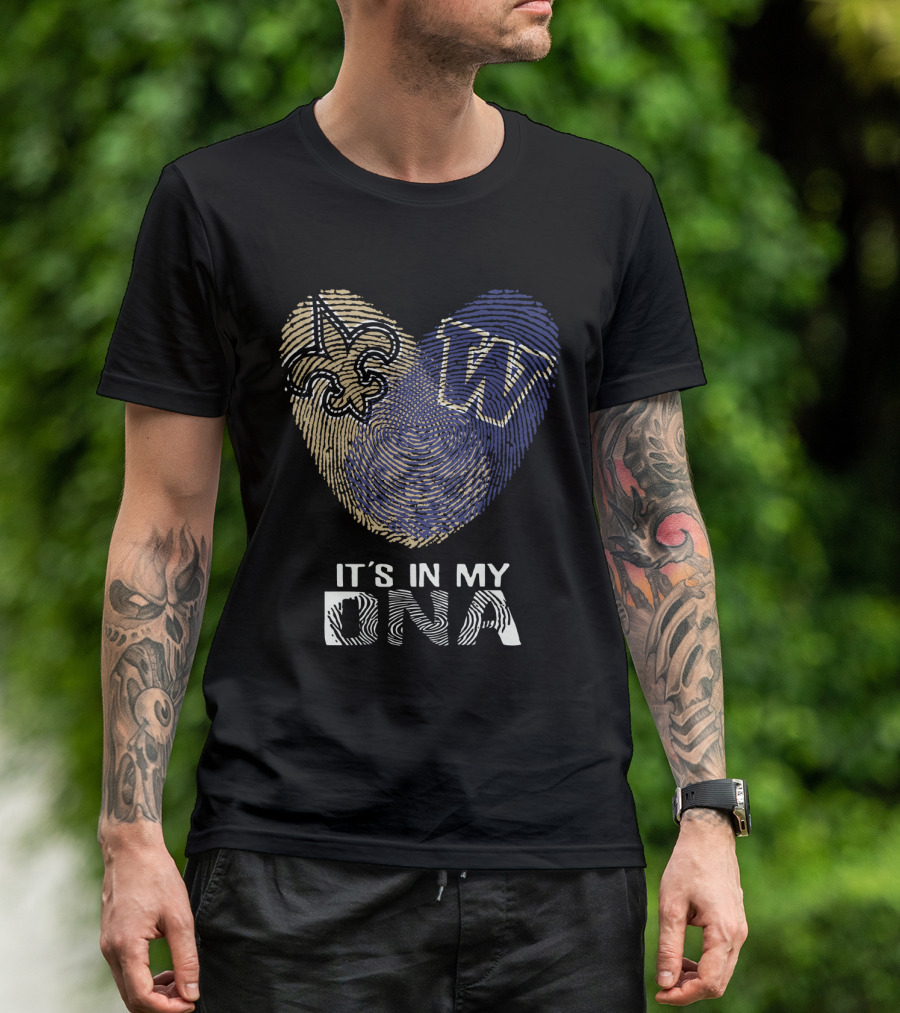 Saints Fleur-de-Lis Huskies W It's In My DNA T-Shirt