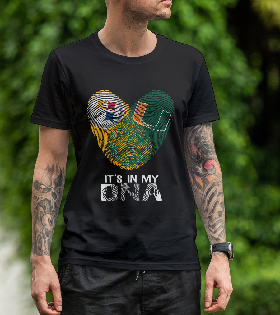 Steelers Hurricanes It's In My DNA Fingerprint T-Shirt