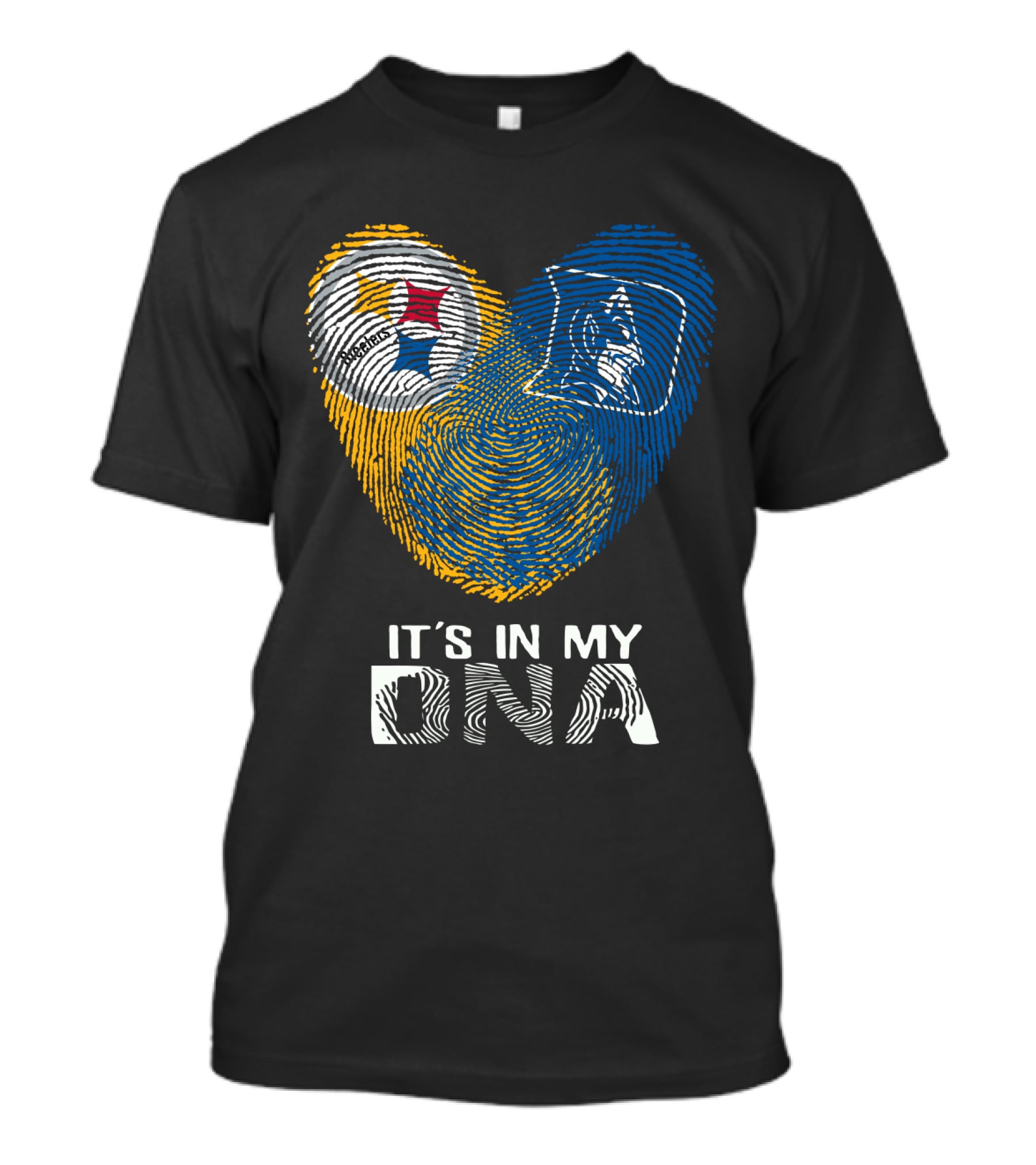 Steelers Duke It's In My DNA Fingerprint Heart T-Shirt