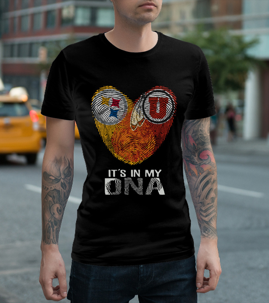Steelers Utah Utes Fingerprint It's In My DNA T-Shirt