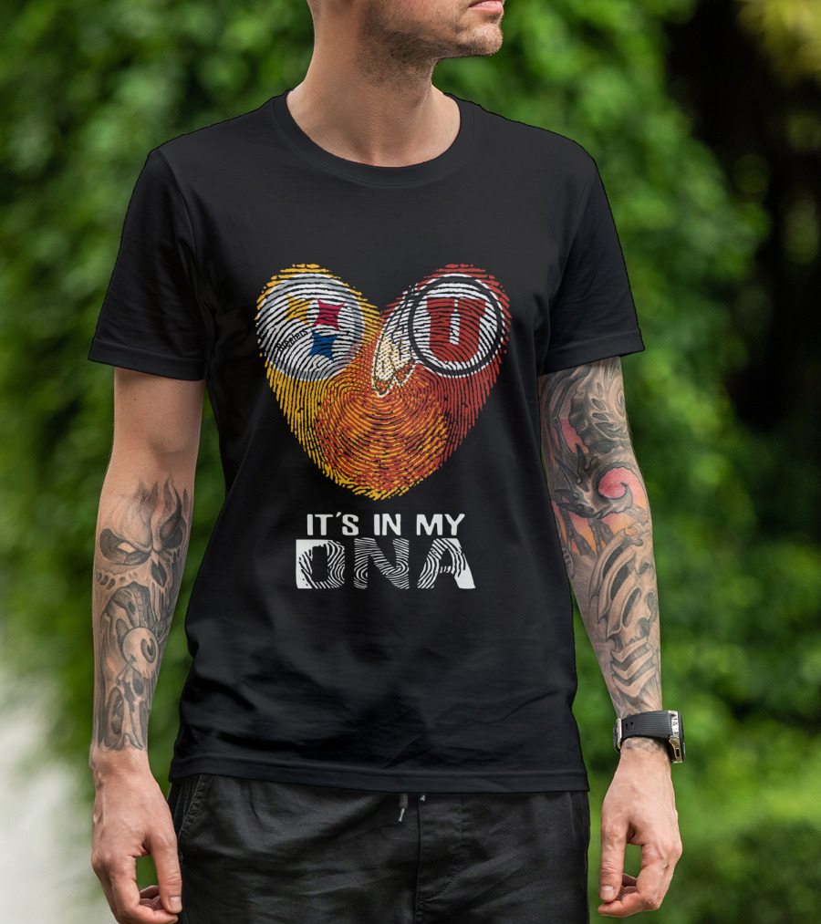 Steelers Utah Utes Fingerprint It's In My DNA T-Shirt