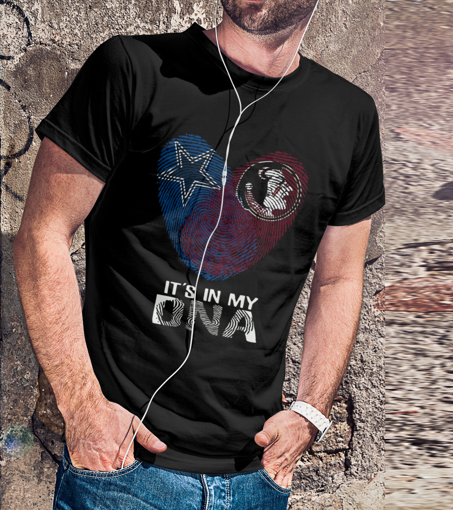 Cowboys Noles It's In My DNA Star And Seminole Emblems T-Shirt