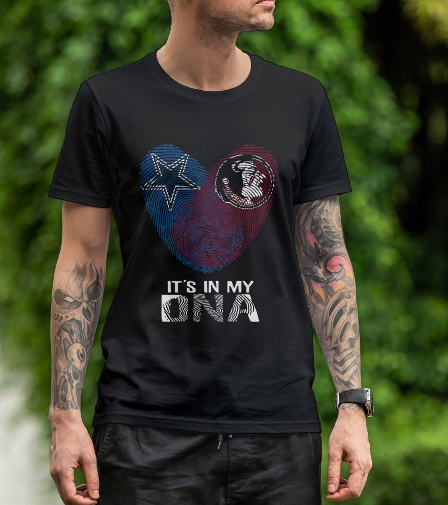Cowboys Noles It's In My DNA Star And Seminole Emblems T-Shirt