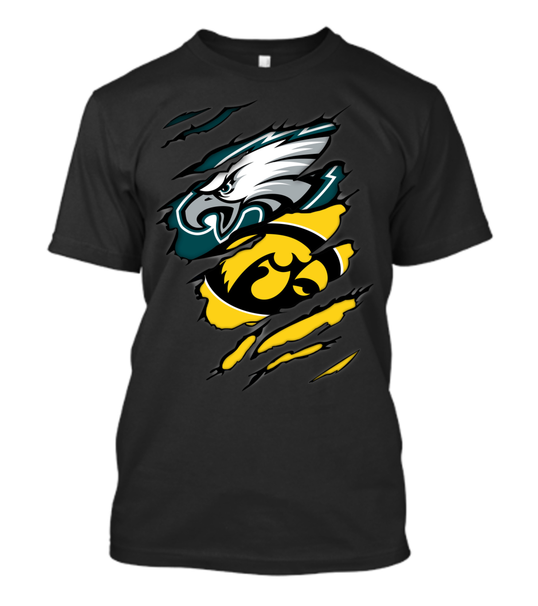 Eagles Iowa Hawkeyes Logo Mashup T-Shirt