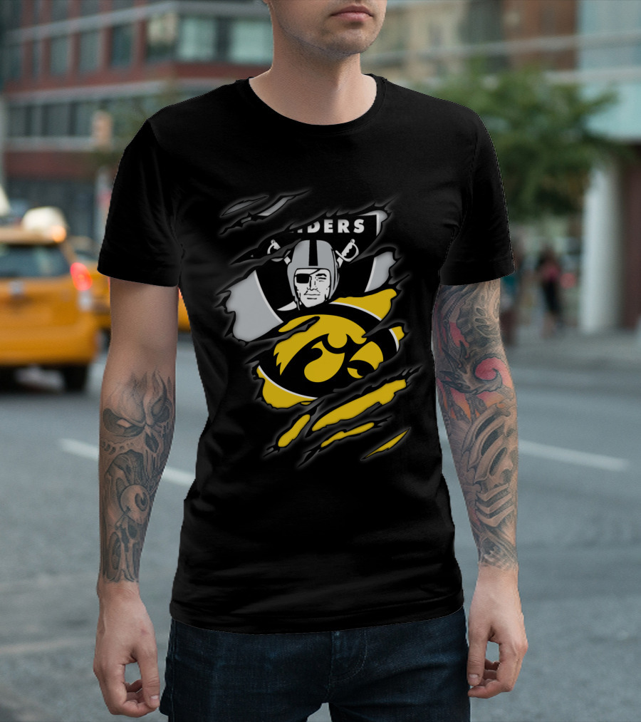 Raiders Iowa Hawkeyes Crossover T-Shirt
