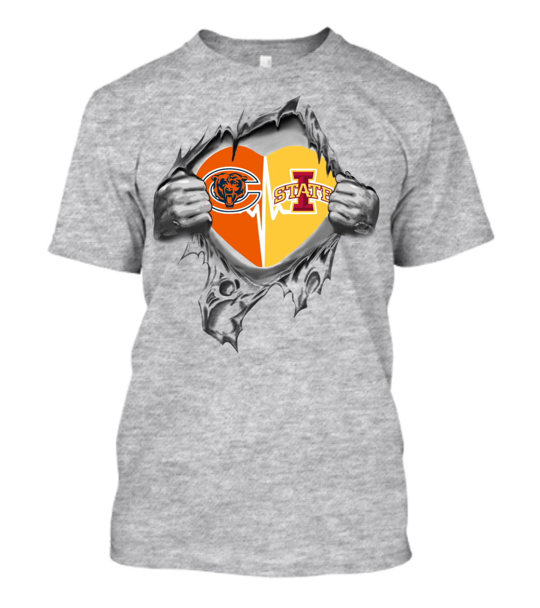Bears Iowa State Heart Logo Football Fan T-Shirt