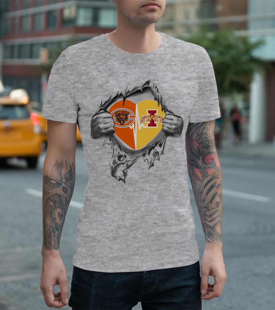 Bears Iowa State Heart Logo Football Fan T-Shirt