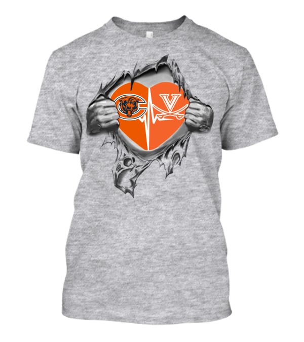 Bears Cavaliers Heartbeat Passion T-Shirt