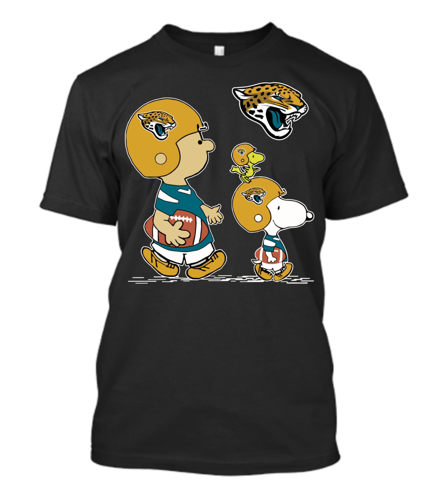Jacksonville Jaguars Snoopy And Peanuts Football T-Shirt