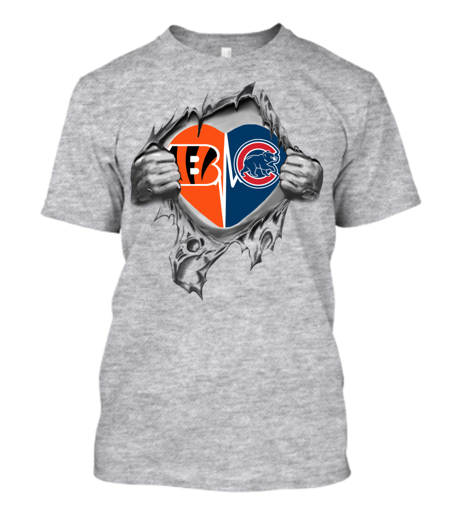 Bengals Cubs Heartbeat Team Spirit T-Shirt