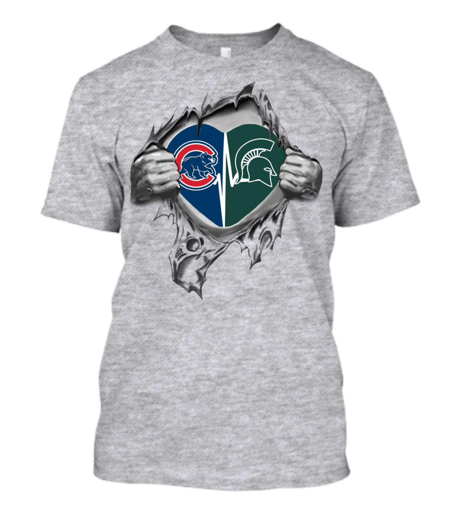 Cubs Spartans Heartbeat Passion Ripped T-Shirt