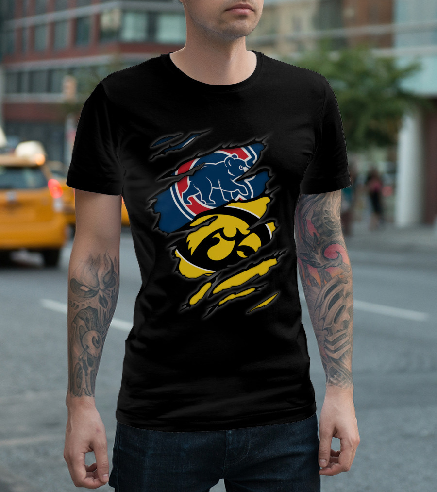 Cubs Iowa Hawkeyes Fan Collaboration T-Shirt