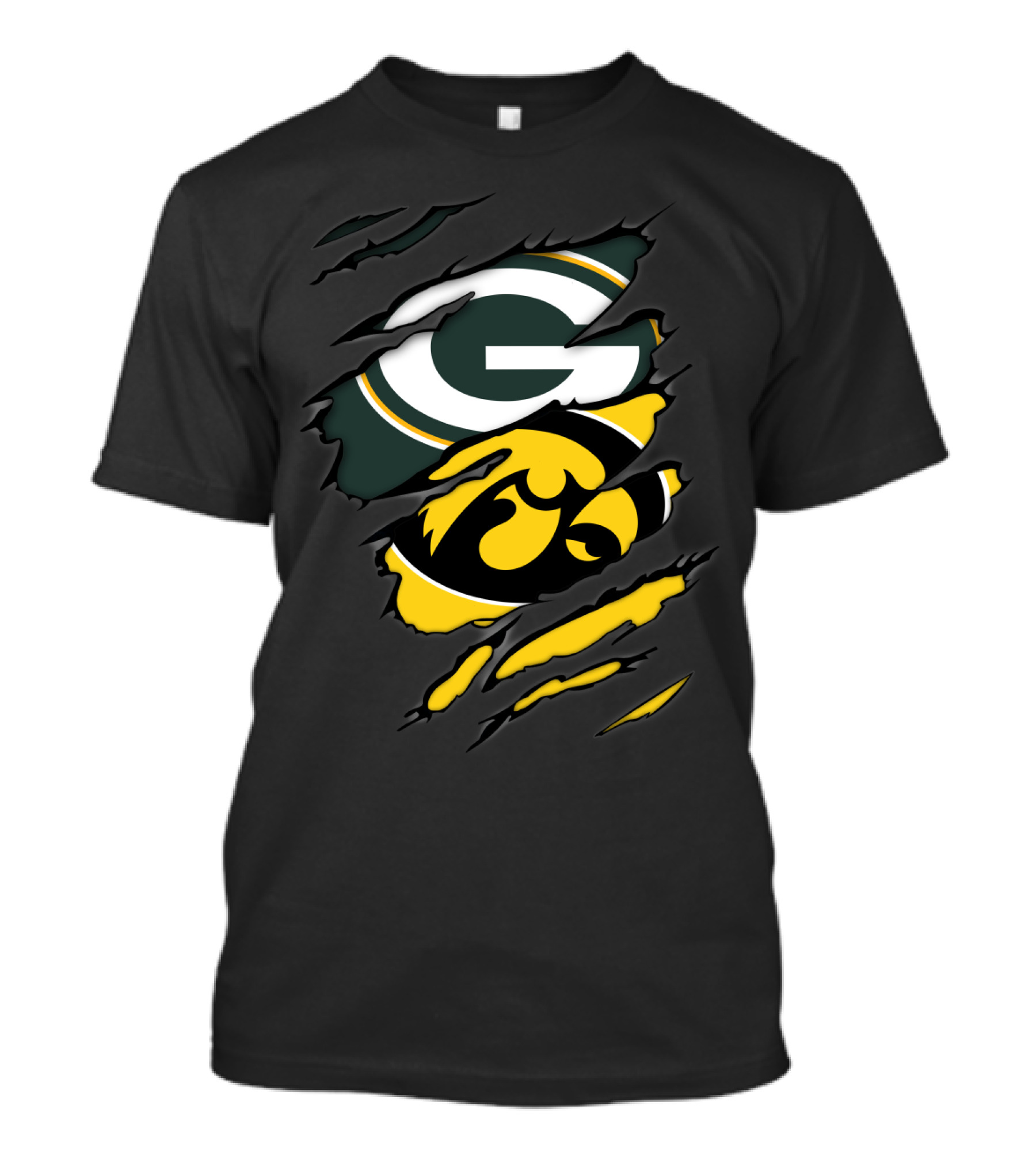 Packers Green Bay Iowa Hawkeyes Football Fan Pride T-Shirt
