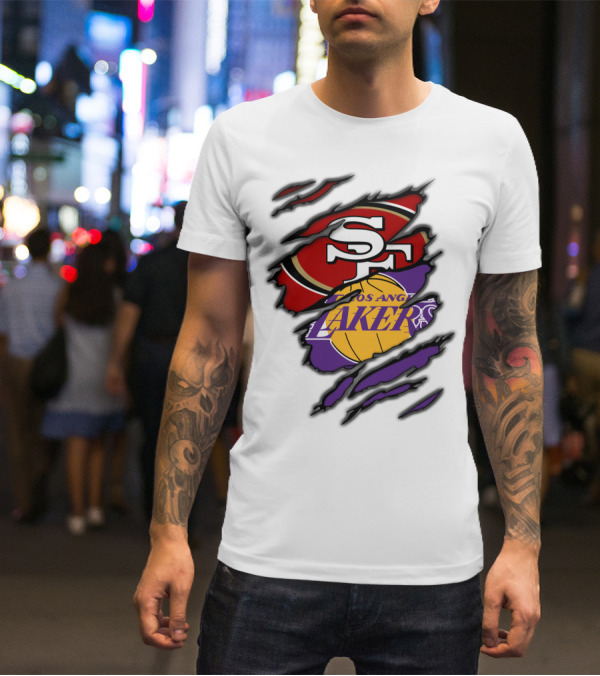 San Francisco 49ers Los Angeles Lakers Crossover T-Shirt