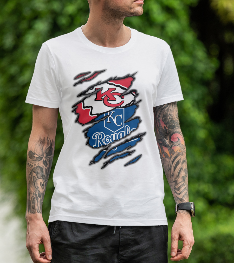 Kansas City Chiefs KC Royals Torn Elements T-Shirt