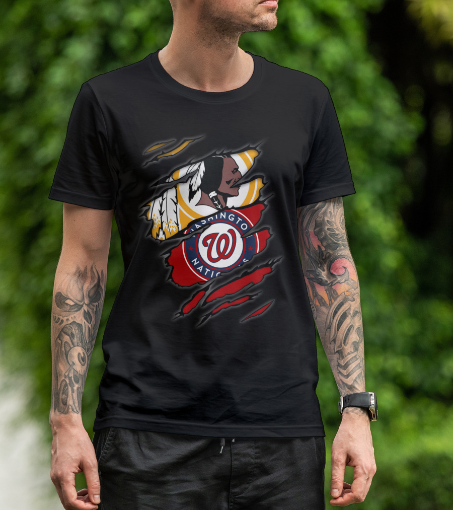 Washington Redskins Nationals W Logo Fan Mashup T-Shirt
