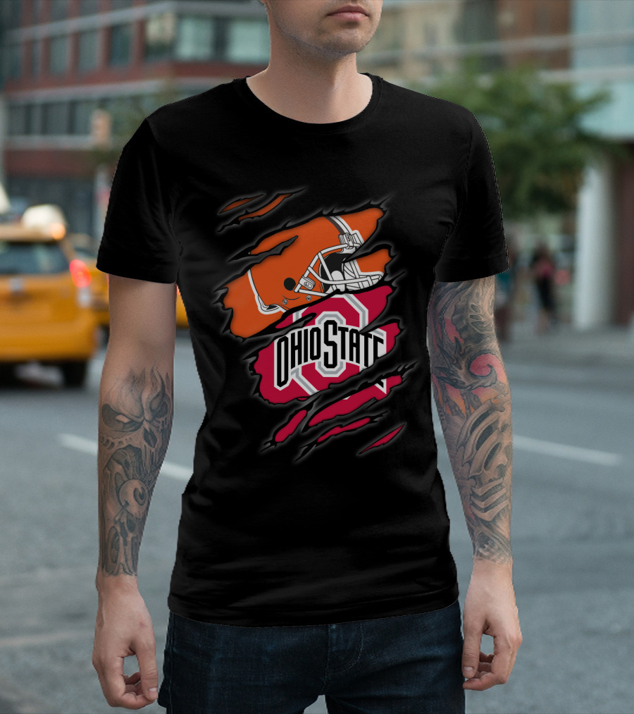 Ohio State Browns Football Helmet T-Shirt