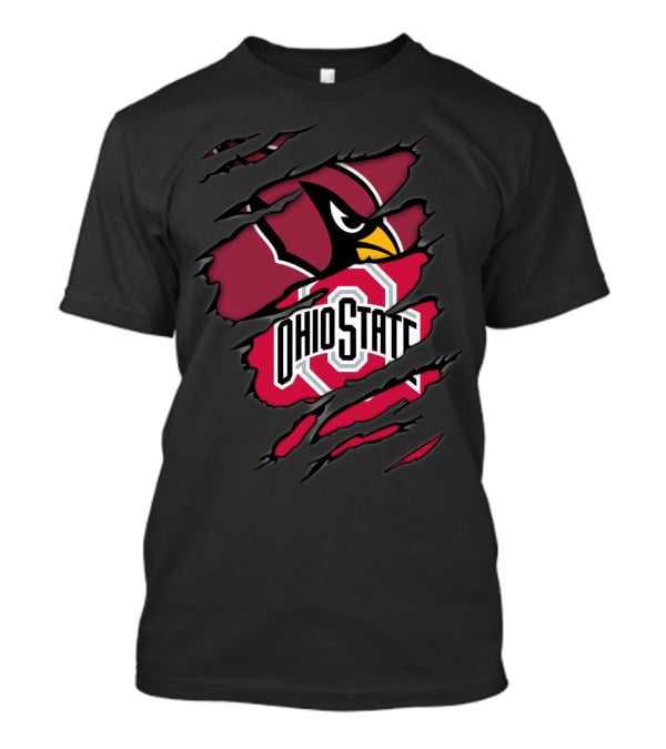 Cardinals Ohio State Buckeyes Torn T-Shirt