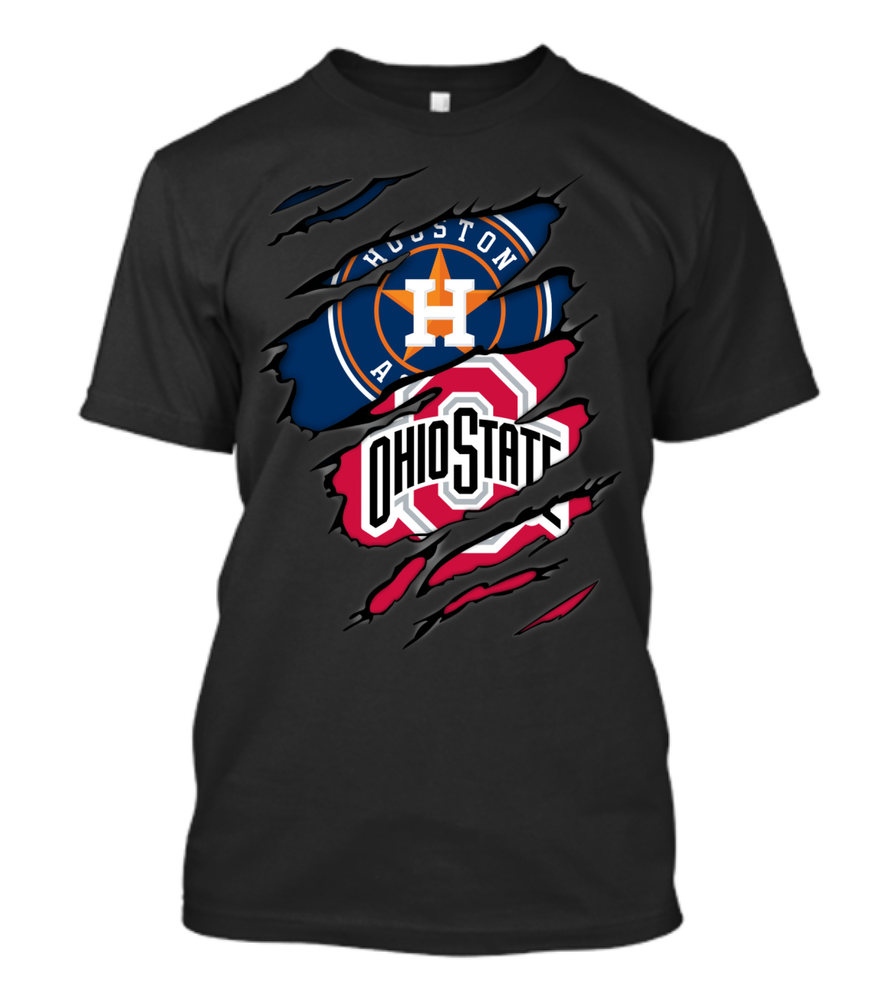 Houston Astros Ohio State Buckeyes Logo Mashup T-Shirt