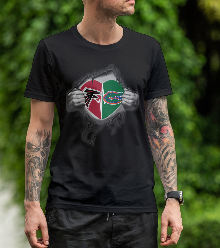 Falcons Split Heart Gators T-Shirt