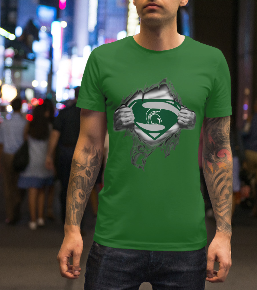 Spartans Super Man Shield Logo Tear-Away T-Shirt