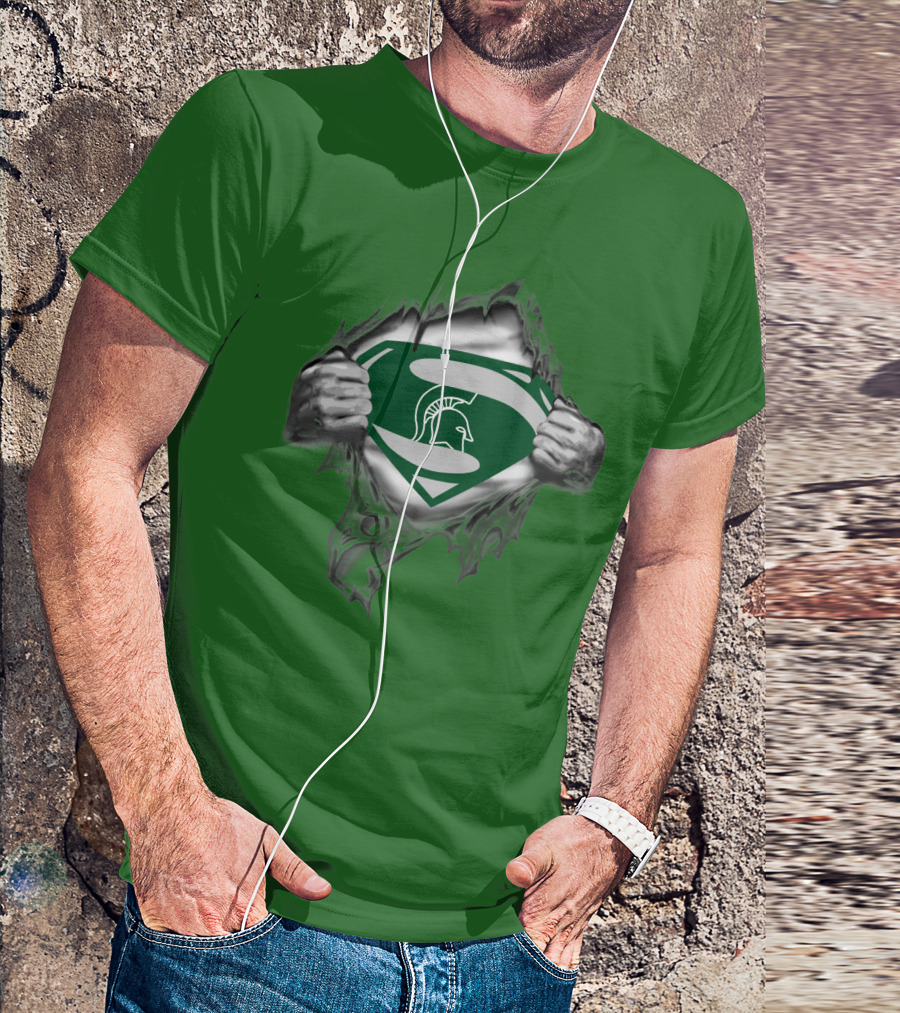 Spartans Super Man Shield Logo Tear-Away T-Shirt