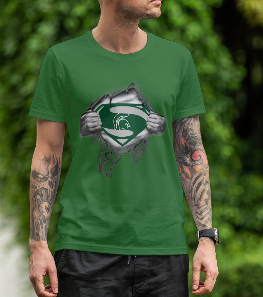 Spartans Super Man Shield Logo Tear-Away T-Shirt