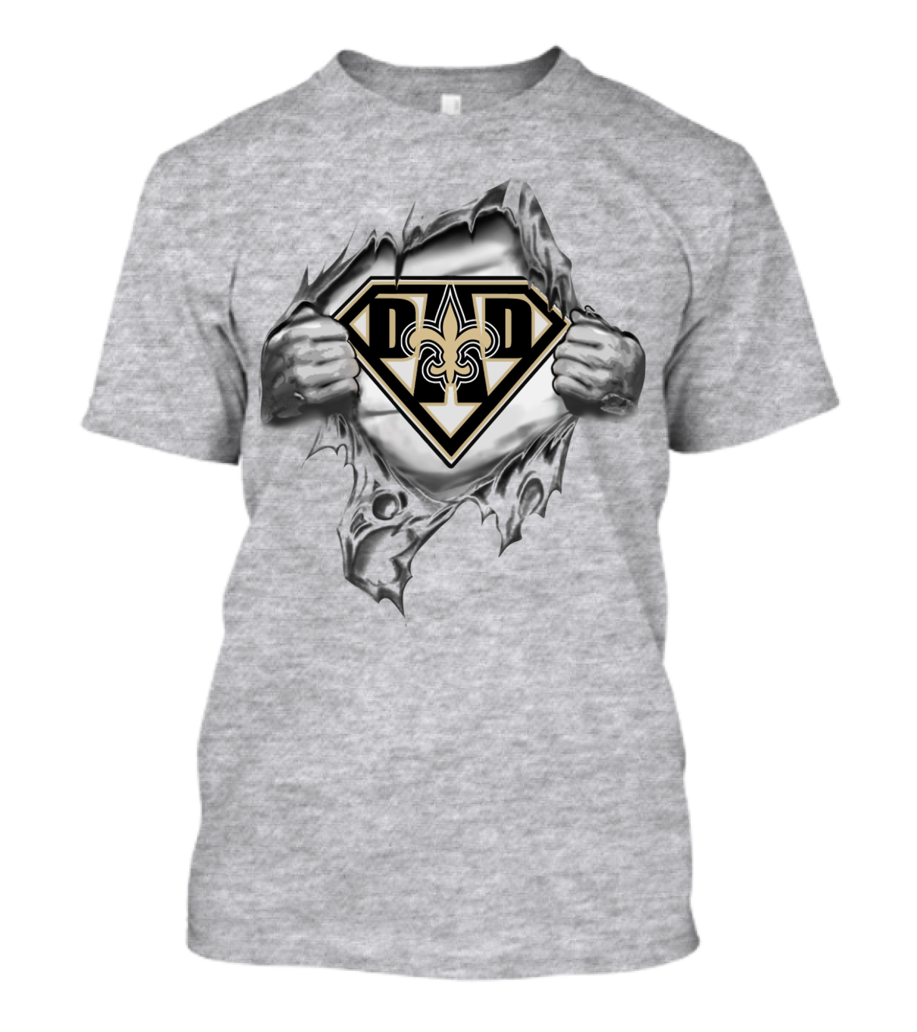 Dad Saints Fleur-De-Lis Superman T-Shirt