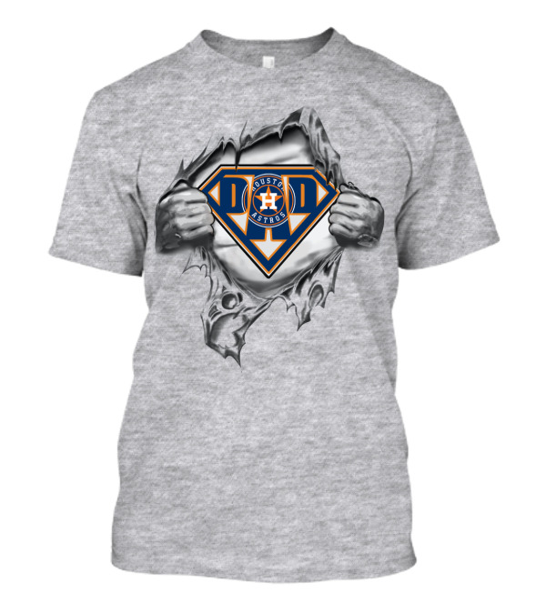 Houston Astros Super Dad Logo Display T-Shirt